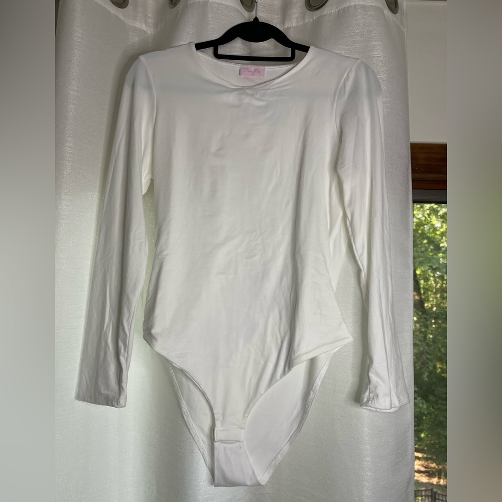 Pink Lily Classic White Bodysuit